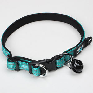 Collar reflectante personalizado para gatos con cascabel y logo, collar táctico de lujo para perros y mascotas, ideal para entrenamiento. - Product Image 1