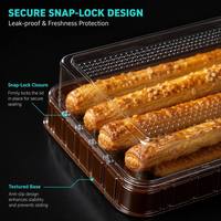 Contenitore per Alimenti in PET per Panetteria, con Coperchio Trasparente, Monouso, per Toast, Torte, Hamburger e Insalate