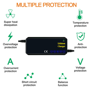 Caricabatterie elettrico 48V 54.6V 58.8V 54.75V 58.4V <span class=keywords><strong>con</strong></span> luci a LED per ebike <span class=keywords><strong>con</strong></span> caricabatteria al litio di alta qualità - Product Image 2