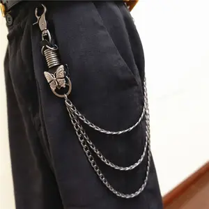 Wholesale Hip Hop Punk Trouser Chains Jeans Chain Butterfly Metal Casual Pants Chain Stage Performance Jewelry (TC081)