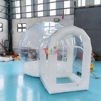 Cabine à monnaie gonflable portable en PVC, machine à billets gonflable, cube à bulles commercial