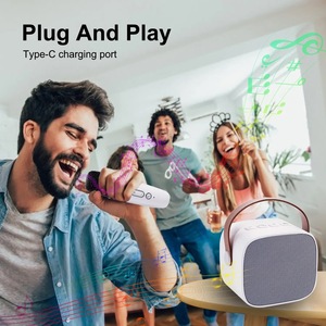Mini micrófono portátil Audio hogar familia canto <span class=keywords><strong>Karaoke</strong></span> inalámbrico al aire libre altavoz portátil lámpara - Product Image 3