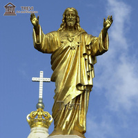 Statue de Jésus catholique faite à la main Bronze religieux Jésus énorme Statue Sculpture