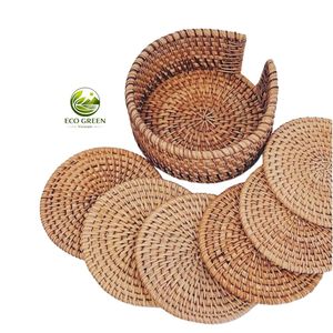 Set de table, sous-verre en rotin, assiette en rotin du Vietnam, fait main, décoration d'intérieur, panier de pique-nique naturel - Product Image 4