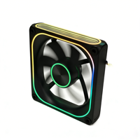 Ventilateur PC ARGB 120 mm WGX-B120-02 avec contrôle PWM 5V 3 broches pour boîtier d'ordinateur de jeu, refroidissement du processeur, ventilateur de dissipateur à haut débit d'air