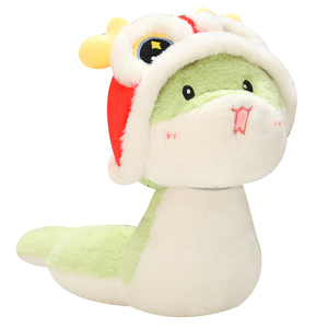 Juguete de Serpiente Kawaii Unisex, Peluche con Gorro Extraíble, Material de Felpa y Algodón, Relleno de PP, Regalo para Niños - Product Image 1