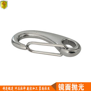 Crochet à ressort en acier inoxydable de 100 mm en forme d'œuf, à dégagement rapide, boucle antidérapante pour la navigation maritime et l'escalade en plein air - Product Image 4