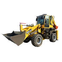 TOPONE engins de terrassement mini tracteur tractopelle remorquable TBL30-25 4WD tracteur chargeur frontal prix bon marché