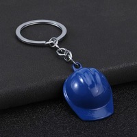 Fournisseur d'usine Logo personnalisé promotionnel plastique 3D Mini construction casque de sécurité casque ouvre-bouteille porte-clés