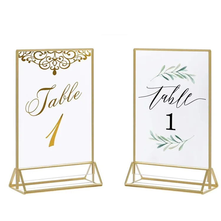 2022 New durable in use frosted gold wedding place cards table numbers