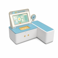 Aire de jeux intérieure personnalisée sur le thème du futur, avec caisse tactile et fonction vocale, pour jeu de rôle de camion de crème glacée