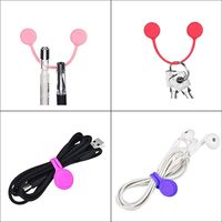 Aimants puissants pour organiser les câbles, les cordons USB, les porte-clés, les cordons de suspension, organiseur magnétique réutilisable, clips de câbles en silicone