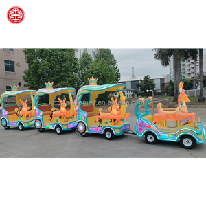<span class=keywords><strong>Train</strong></span> touristique électrique sans rails pour adultes et enfants, grand <span class=keywords><strong>train</strong></span> de divertissement panoramique pour centres commerciaux extérieurs et places publiques - Product Image 4