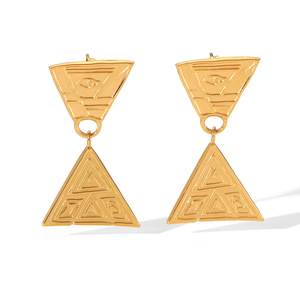 Pendientes de Acero Inoxidable Hipoalergénicos con Hilo en Relieve, Pendientes Irregulares Texturizados, Pendientes de Moda para Mujer, Decoración Diaria, Joyería al por Mayor - Product Image 6