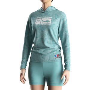 Camiseta de Pesca de Manga Larga con Capucha para Mujer, Sublimación ODM, UPF 50+, Secado Rápido, Económica, Color Rosa - Product Image 5