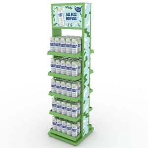 Bevis tùy chỉnh ép nhựa PVC Kệ hiển thị giá được sử dụng cho lon Soda hoặc lon bia trong siêu thị hoặc cửa hàng rượu - Product Image 4