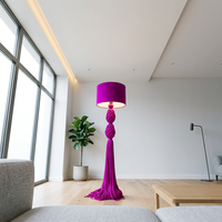 Lampe LED décorative moderne sur mesure, hauteur et couleur de la abat-jour personnalisables, style Japandi, base E27, éclairage au sol pour chambre à coucher