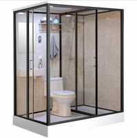 Unité de salle de bain préfabriquée avec douche et WC intégrés