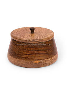 100% naturel poli à la main bol en bois jetable qualité boîte en bois Pot servant pour la maison hôtel vente chaude en gros - Product Image 4