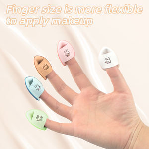 Mini Finger Powder Puff Thumb Powder Puff Venta al por mayor Air Cushion Cotton Candy Powder Puff para uso húmedo y seco Patrones de impresión - Product Image 3