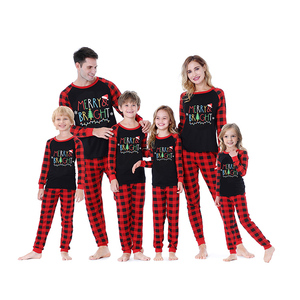 Pyjama de noël <span class=keywords><strong>personnalisé</strong></span>, ensemble de vêtements de nuit pour la <span class=keywords><strong>famille</strong></span>, Parent-enfant, imprimé ours à carreaux, 2023 - Product Image 1