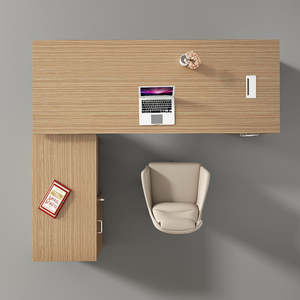 <span class=keywords><strong>Mesa</strong></span> de oficina moderna de estilo madera, silla, combinación de muebles, escritorio de gerente CEO con estilo de panel de madera - Product Image 5