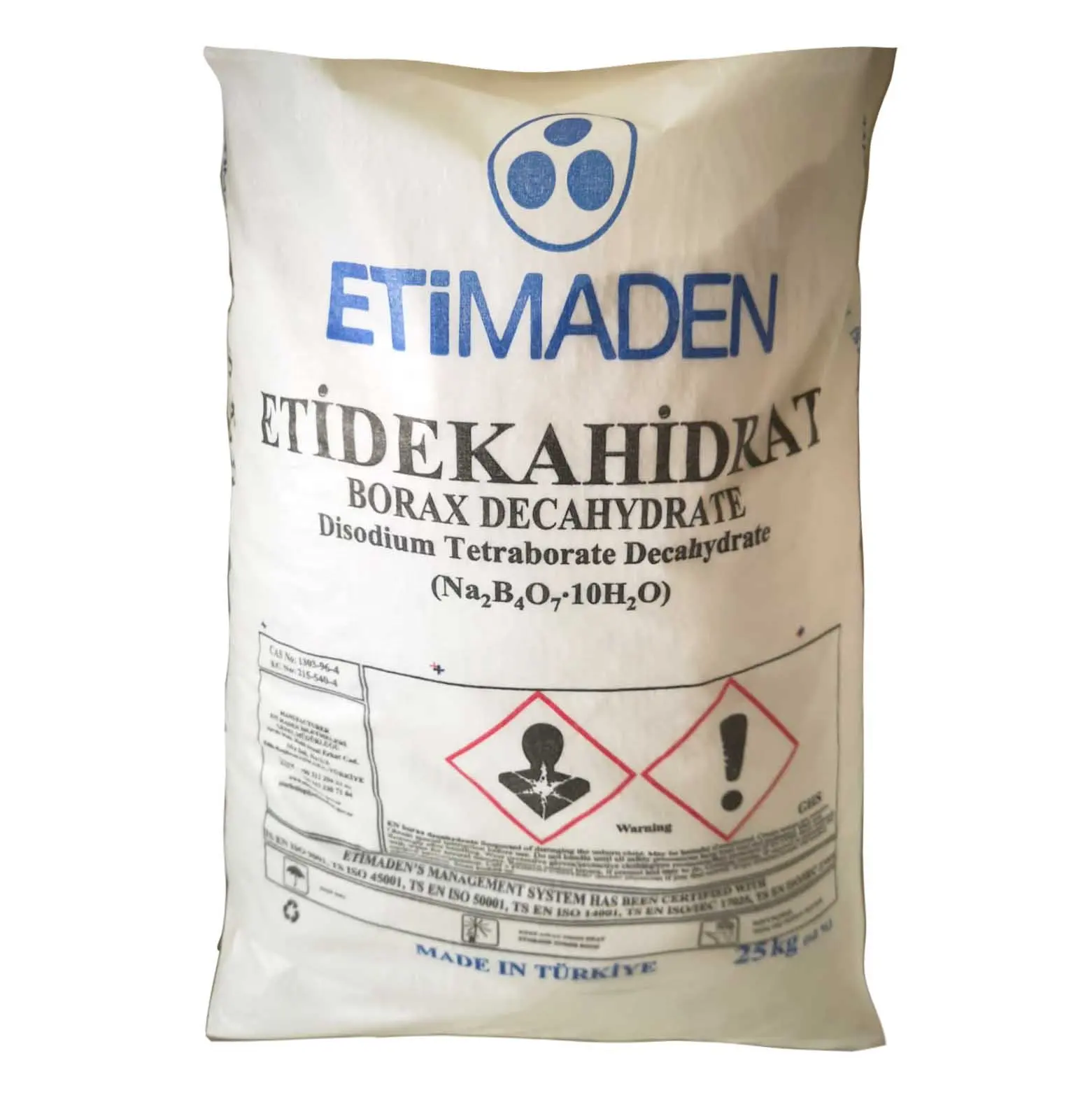Turquía marca ETI bórax decahidratado embalaje original 1000kg/25kg 1303-96-4