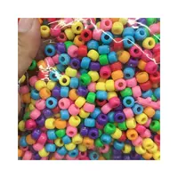 Rainbow Hair Beads, Large Hole Beads for Hair, Jewelry Making, Pony Beads,  Big Hole Beads, Bright Colorful Beads 