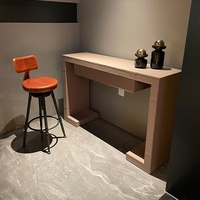 Table d'entrée en bois moderne de luxe de designer italien table console en cuir pour la maison