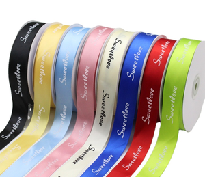 Cinta de satén brillante de poliéster 100% impresa SWEET <span class=keywords><strong>LOVE</strong></span> - Product Image 2