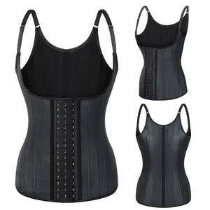 New Latex 25 Steelbones breathable hooks Plus Size shapewear Abdominal Control Women's body Shaper Vest Waist Trainer Corset