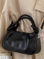 Tas Wanita Model Lipit Lembut, Tas Tangan Pegangan Ikat, Tas & Dompet Serbaguna Gaya Santai Kasual