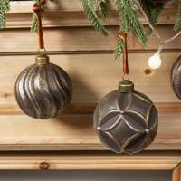 Tendance 2026 : Lot de 12 décorations de Noël vintage, boules circulaires de luxe incassables en bronze antique, imprimées en sérigraphie, écologiques
