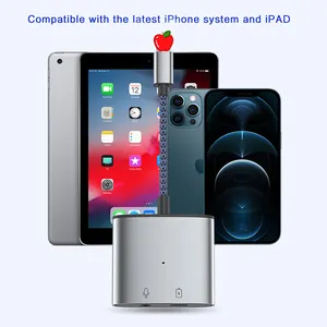 Iphone Naar 3.5Mm Hoofdtelefoonadapter 2 In 1 Iphone Naar 3.5Mm Oortelefoon Audio & Oplader Splitter Compatibel Voor Iphone
