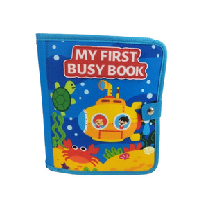 Mondo del mare di 10 pagine Montessori giocattoli educativi per bambini tessuto libro tranquillo libro mondo subacqueo libro di feltro animali occupato per i più piccoli - Product Image 1