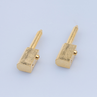 GDTYF – Pointe conique en laiton à base carrée, usinée monobloc, avec trou pour vis de réglage latérale, finition brute, pour gabarit et fixation