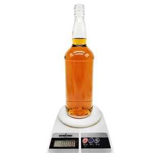 Botella de Vodka de 1000 ml con Tapas de Rosca, Botella Redonda Transparente Clásica para Whisky, Tequila, Ginebra, Botella de Licor de Vidrio para Destilerías - Product Image 4
