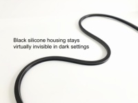Bande LED flexible en silicone noir IP67 résistante à la pluie Ra95 CE BIS 15*15mm, lumière LED personnalisée, bande LED noire 24V Neon Flex