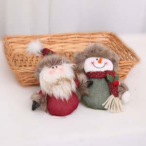 Oemtailor 20cm Muñeco de nieve y Papá Noel Adornos para árboles de Navidad - Product Image 3