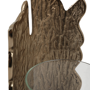 Portacandele a colonna astratto moderno in metallo e vetro, a forma di uragano, per decorazioni domestiche, centrotavola, in alluminio - Product Image 5