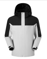 Extérieur unisexe trois-en-un amovible support fermeture éclair velours épaississement coupe-vent imperméable chaud ample respirant veste de créateur