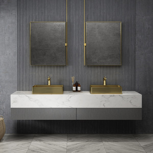 Lavabo in <span class=keywords><strong>Acciaio</strong></span> Inossidabile di Alta Qualità, Lavandino Dorato per Bagno - Product Image 2