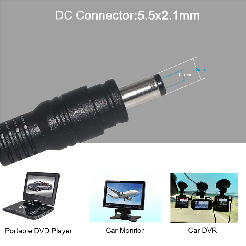 Magiin sigarettenaanstekerkabel, 12 V/24 V auto-accuklem