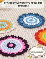 Kit de démarrage au crochet pour débutant Matériel de caboteur à quatre couleurs Sac à coudre Manuel d'instruction en anglais avec vidéo étape par étape