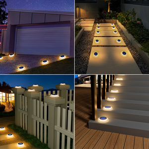 Nueva llegada al aire libre IP68 impermeable redondo PC Shell Solar cubierta luz LED entrada muelle suelo jardín luz para Decoración - Product Image 4