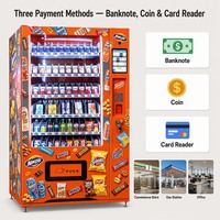 Distributeur automatique de snacks et de boissons, écran tactile en libre-service, paiement sans argent liquide pour les chips, le chocolat, les magasins de détail