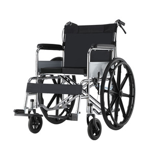 Silla de Ruedas Manual Plegable Ligera con Asiento de Acero para Personas Mayores y Discapacitadas - Product Image 1