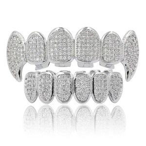 Joyería Dental de Oro con Zirconia Estilo Hip Hop, Juego Completo Micro Pavé, Unisex, para Uso Diario - Product Image 2