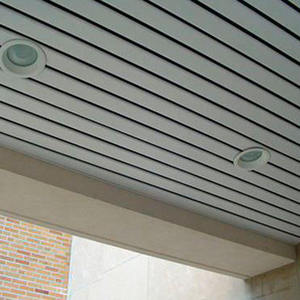 Plafond suspendu en aluminium métallique insonorisé pour salle de sport, design moderne et léger, panneaux en bois imitation bois, <span class=keywords><strong>grille</strong></span> de plafond - Product Image 2