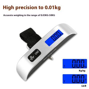 Portatile 50kg bilancia elettronica a gancio in acciaio inox digitale indicatore di peso del bagaglio con alimentazione a batteria per uso domestico - Product Image 4